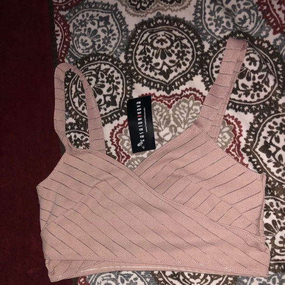 Mauve skirt with matching crop top - Picture 2 of 3